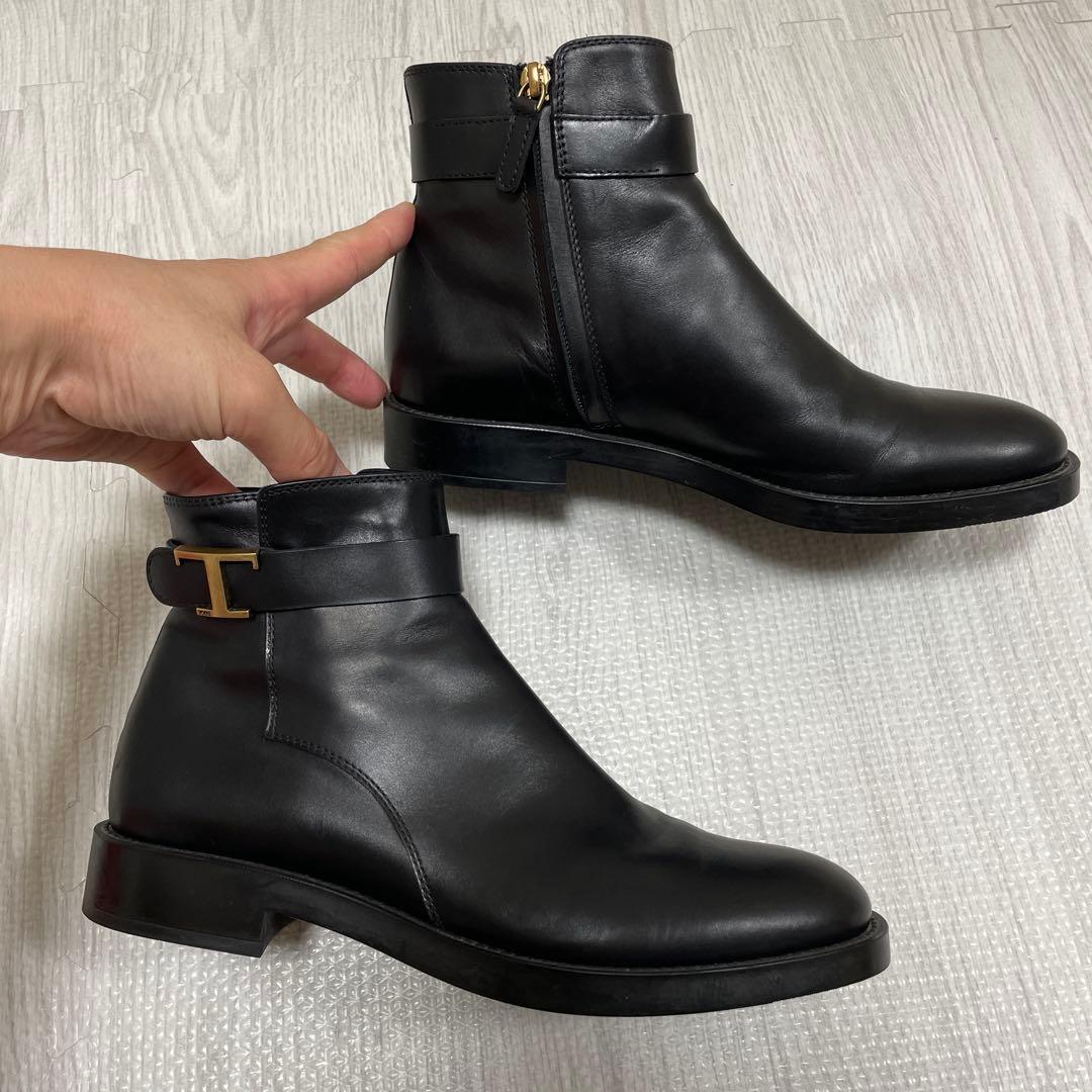 【良好】23AW 定価11万 TOD'S トッズ Tタイムレス ブーツ 38