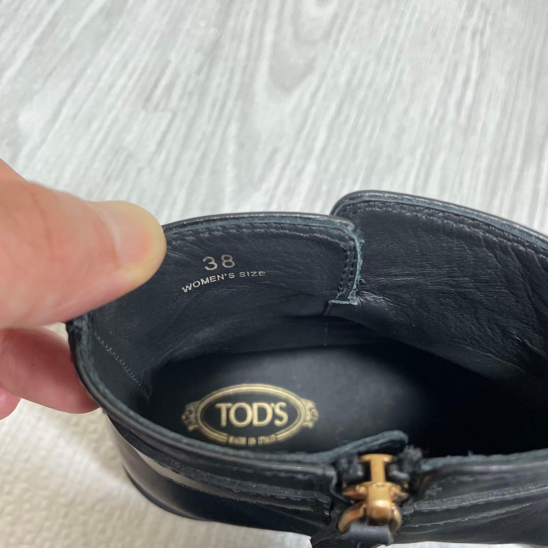 【良好】23AW 定価11万 TOD'S トッズ Tタイムレス ブーツ 38