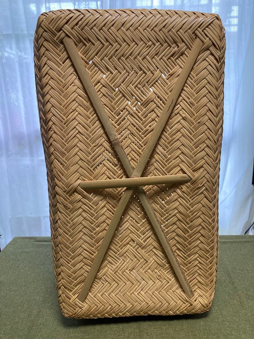 岩手県鳥越竹細工 ￼すず竹の市場かご 特大サイズ