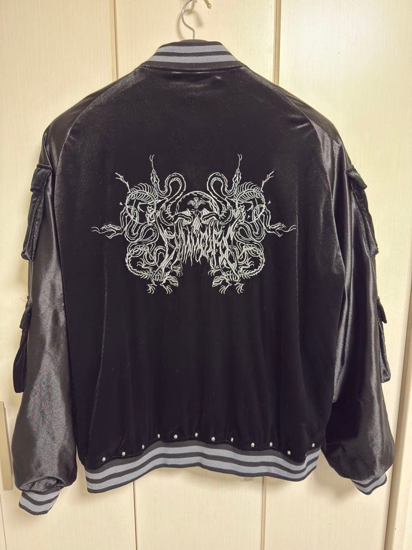 DimMoire Messy Bonesベロアスカジャン Black