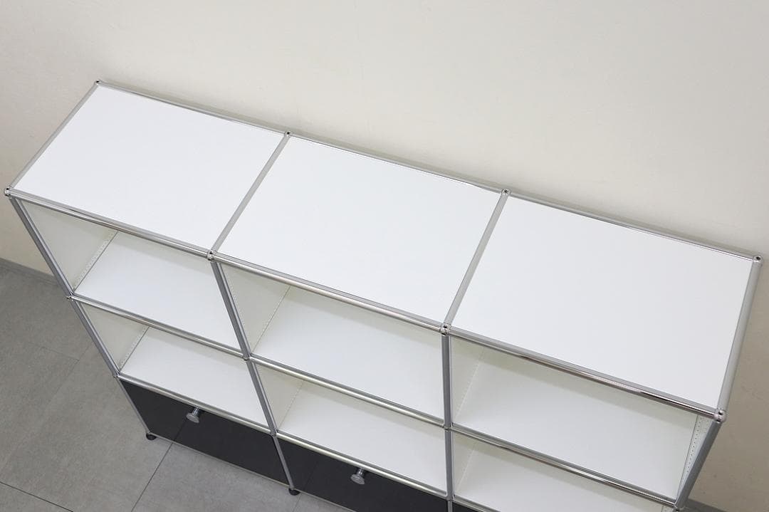 b 極美品 USM Haller ハラー キャビネット 3列3段 書棚 飾り棚