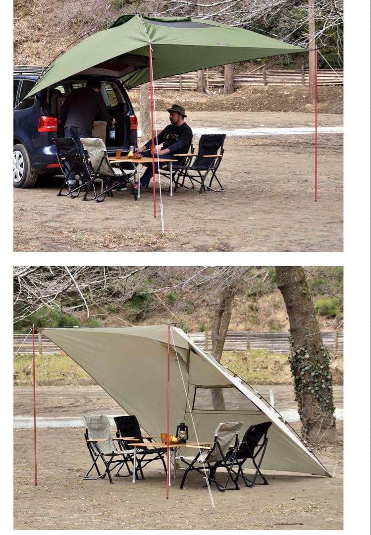 FIELDOOR ワンタッチカーサイドタープ 及び付属品