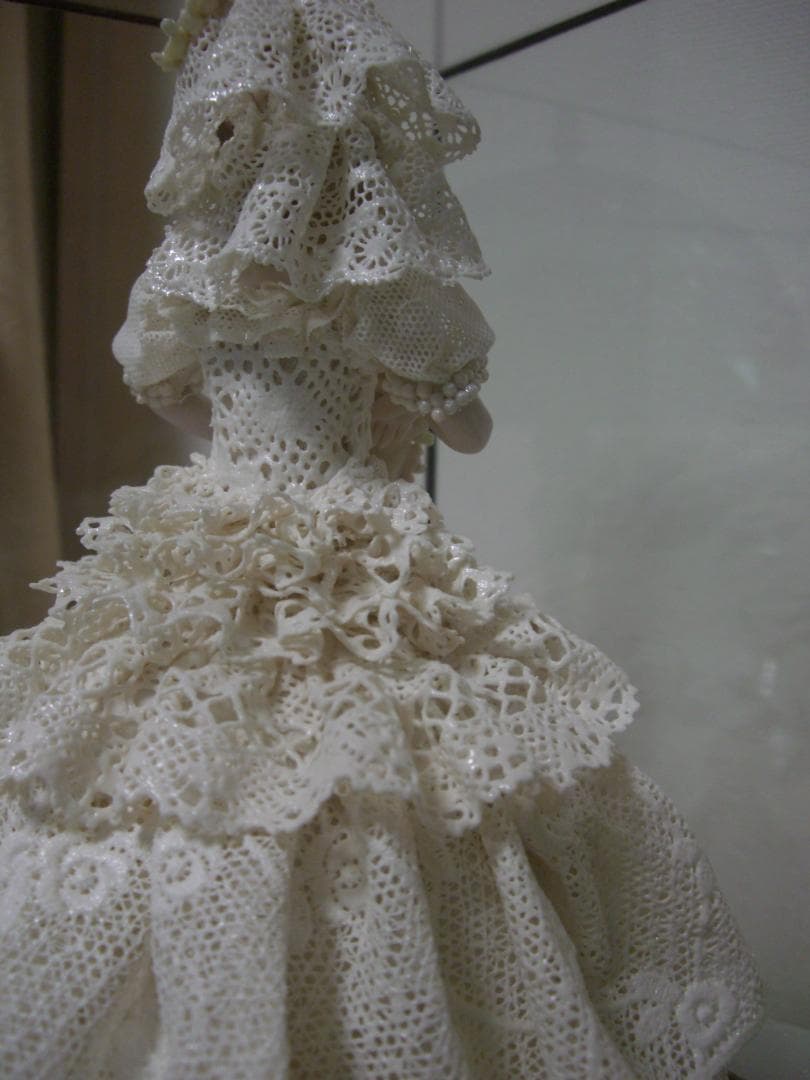 ★陶製レースドール★ウエディングドレス★結婚式★レース人形