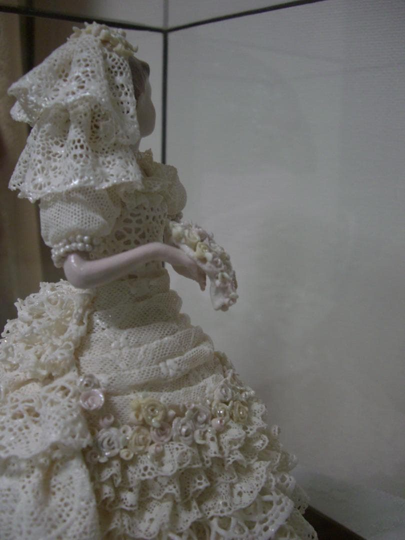 ★陶製レースドール★ウエディングドレス★結婚式★レース人形