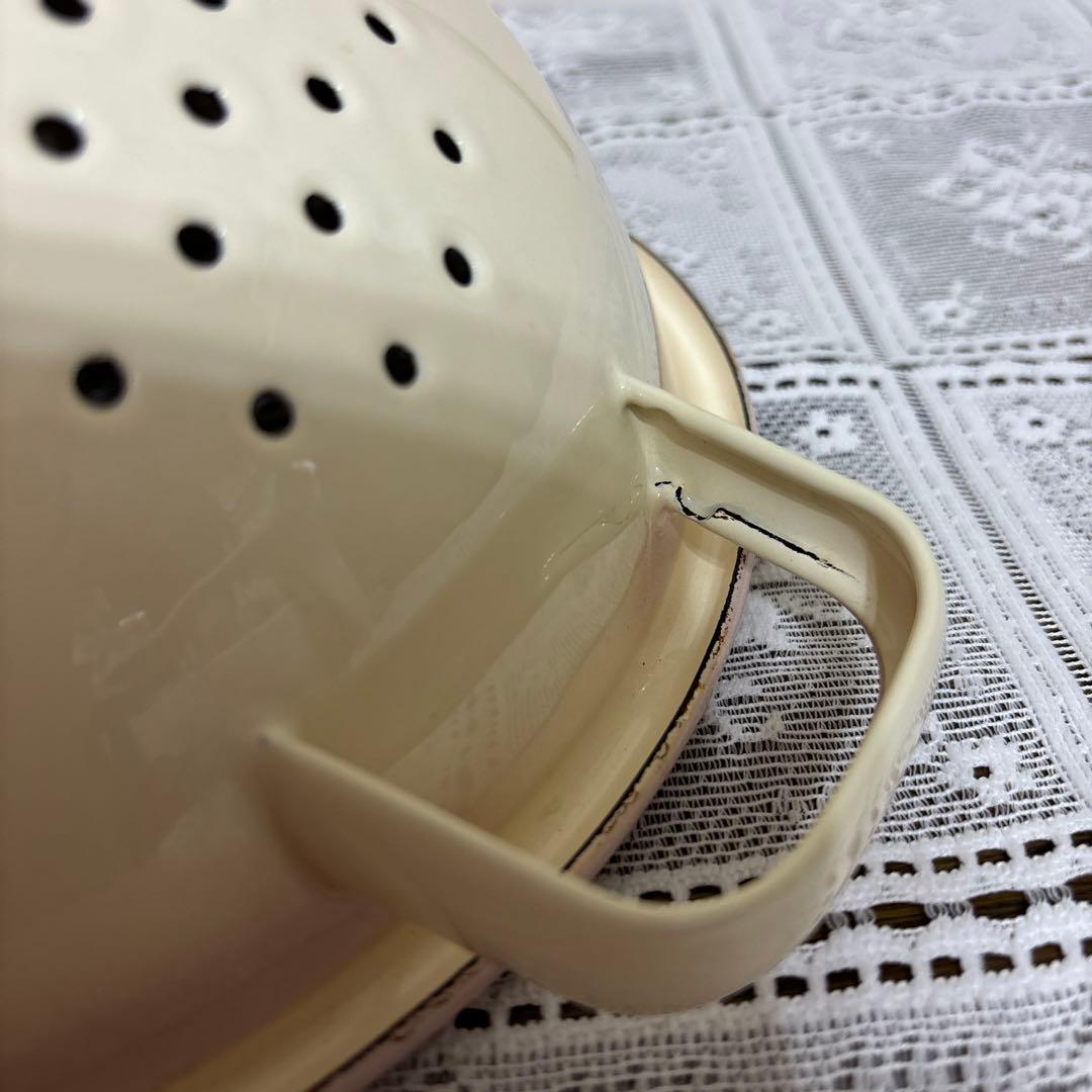 イマン　ダイアナローズ　ホーロー製コランダーＬ