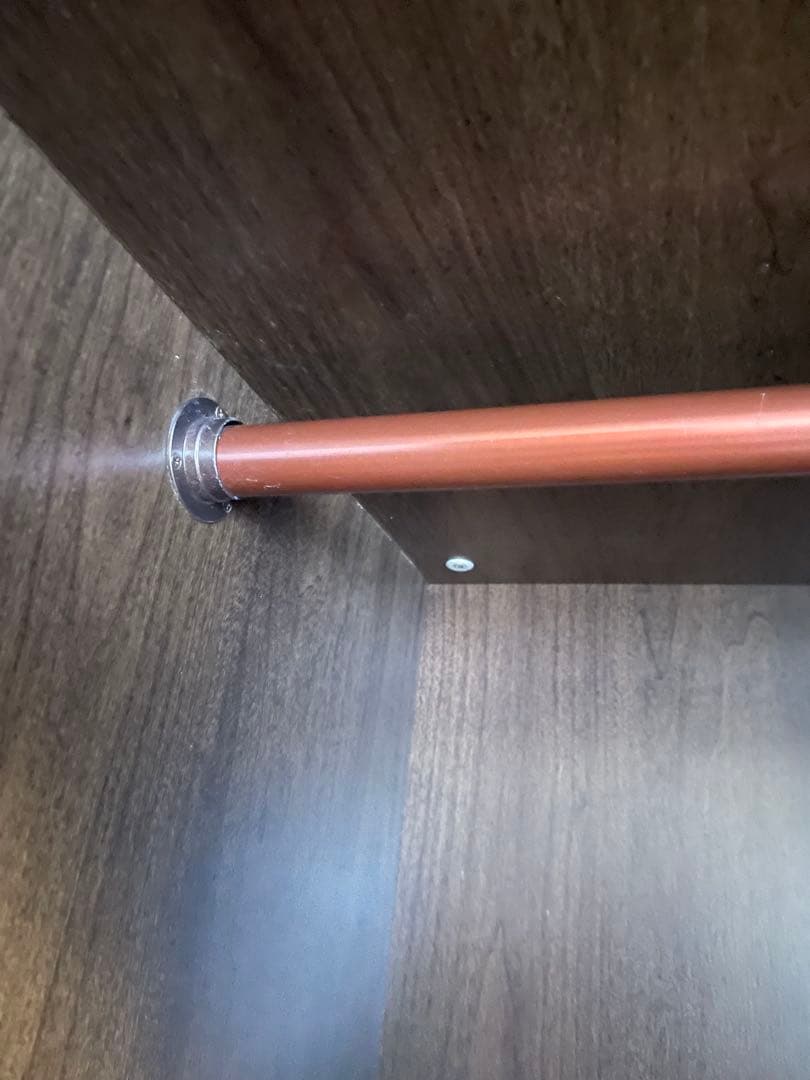 送料無料　ミラー付き木製　ワードローブ/洋服ダンス/クローゼット