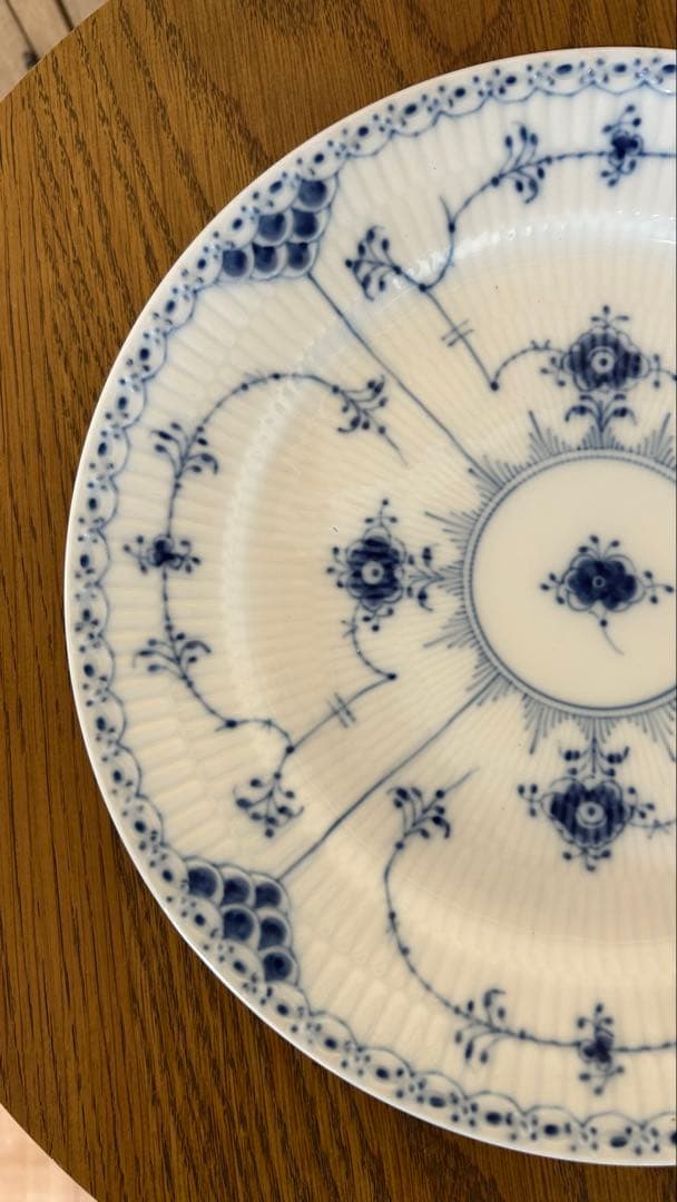 ロイヤルコペンハーゲン　ブルーフルーテッド ハーフレース25cm 2枚セット