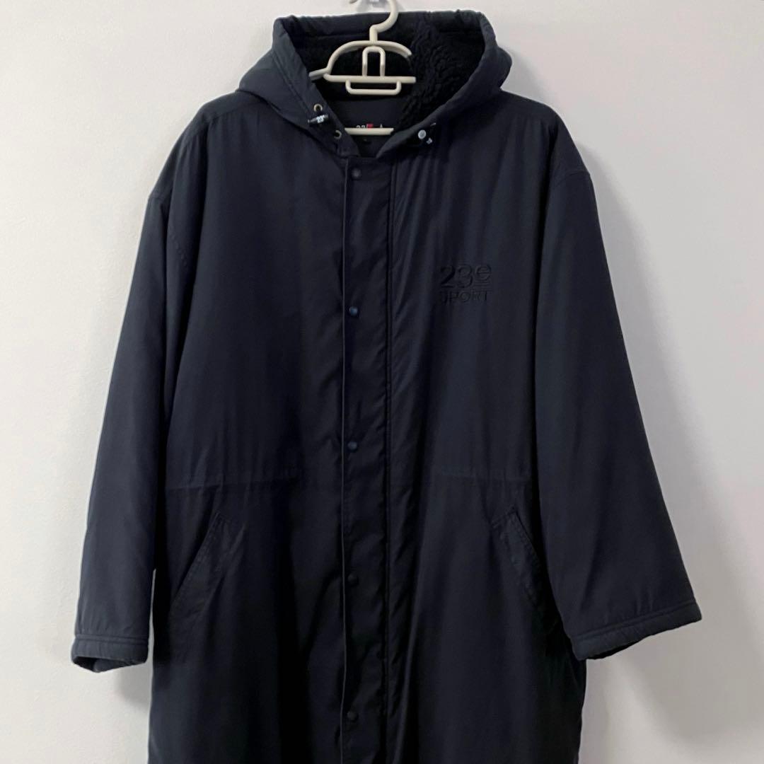 23区SPORT ベンチコート 裏ボア 黒 ブラック