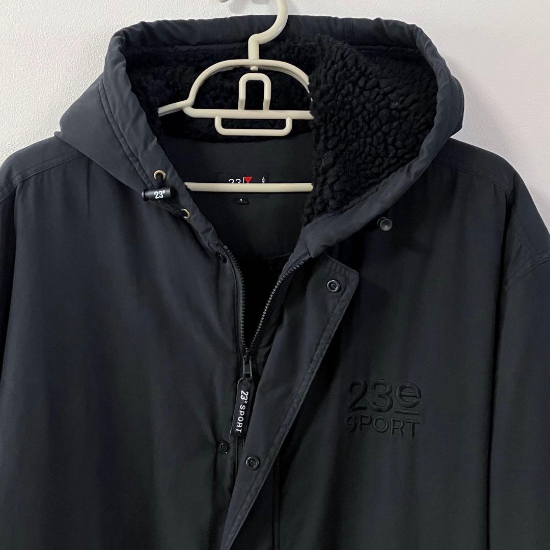 23区SPORT ベンチコート 裏ボア 黒 ブラック