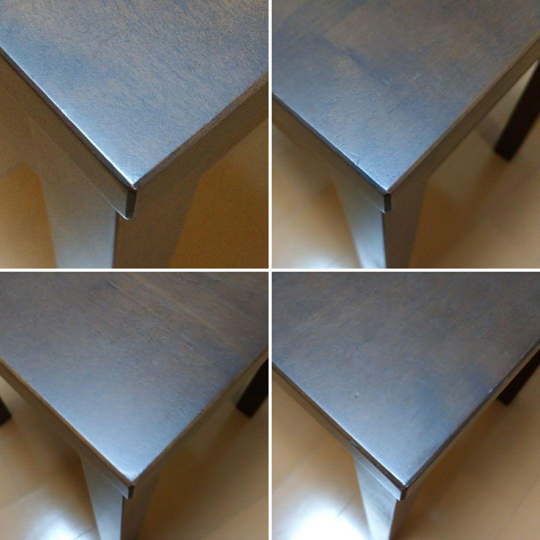 無印良品　ベットサイド テーブル　ブラウン　引き出し付き