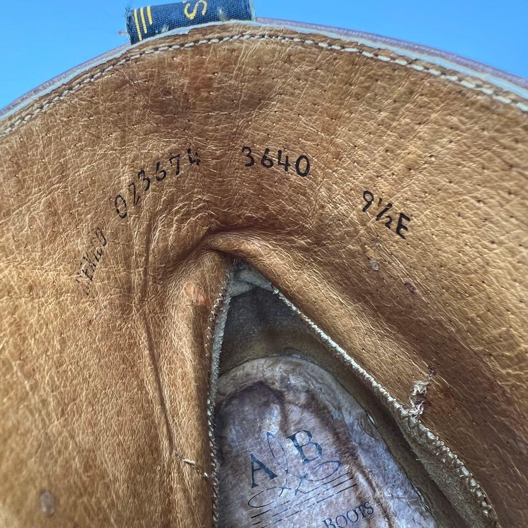 メキシコ製　アダムスブーツ　リングウエスタンブーツ　9ハーフ 27.5〜28