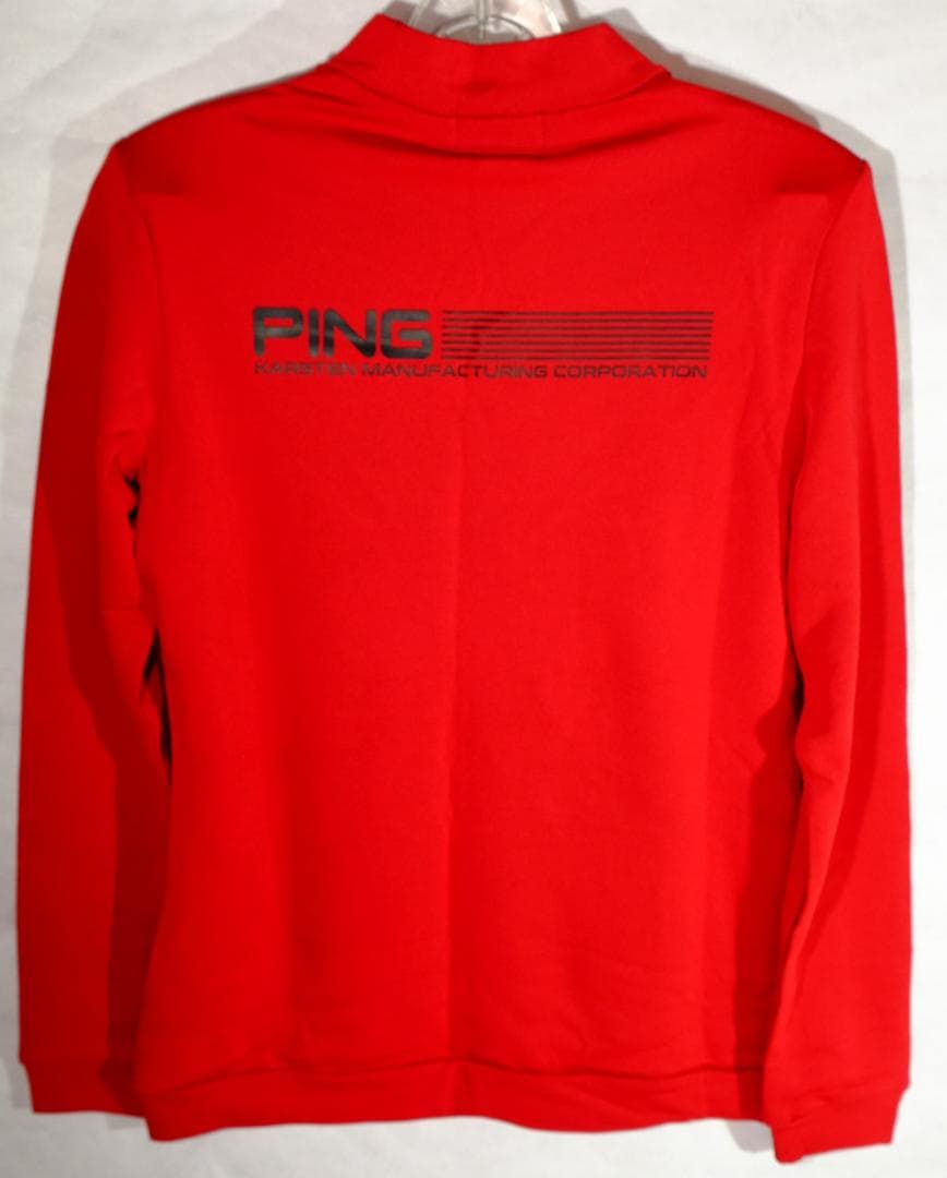 PING レディース長袖トレーナー レッド