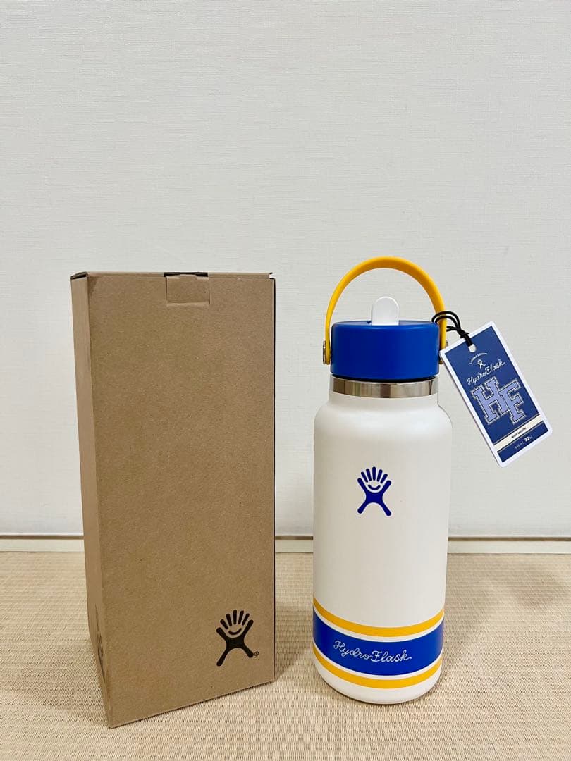 限定品 ハイドロフラスク 32oz ストロー付水筒 キャンパスアイボリー