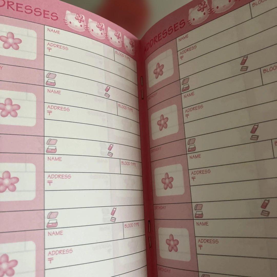 希少　ハローキティ スケジュール帳　DATEBOOK カオハナキティ　レトロ
