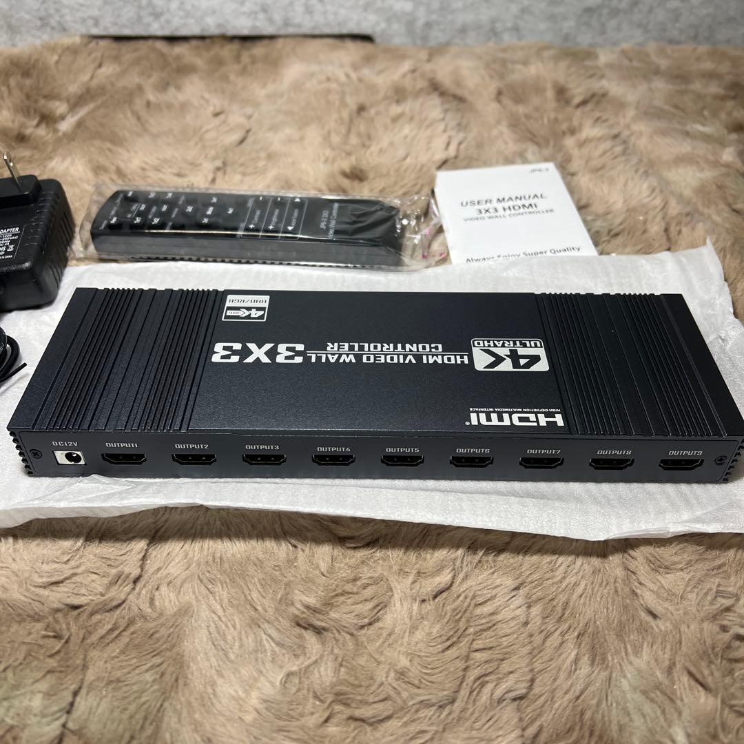 3x3 HDMI ビデオウォールコントローラー