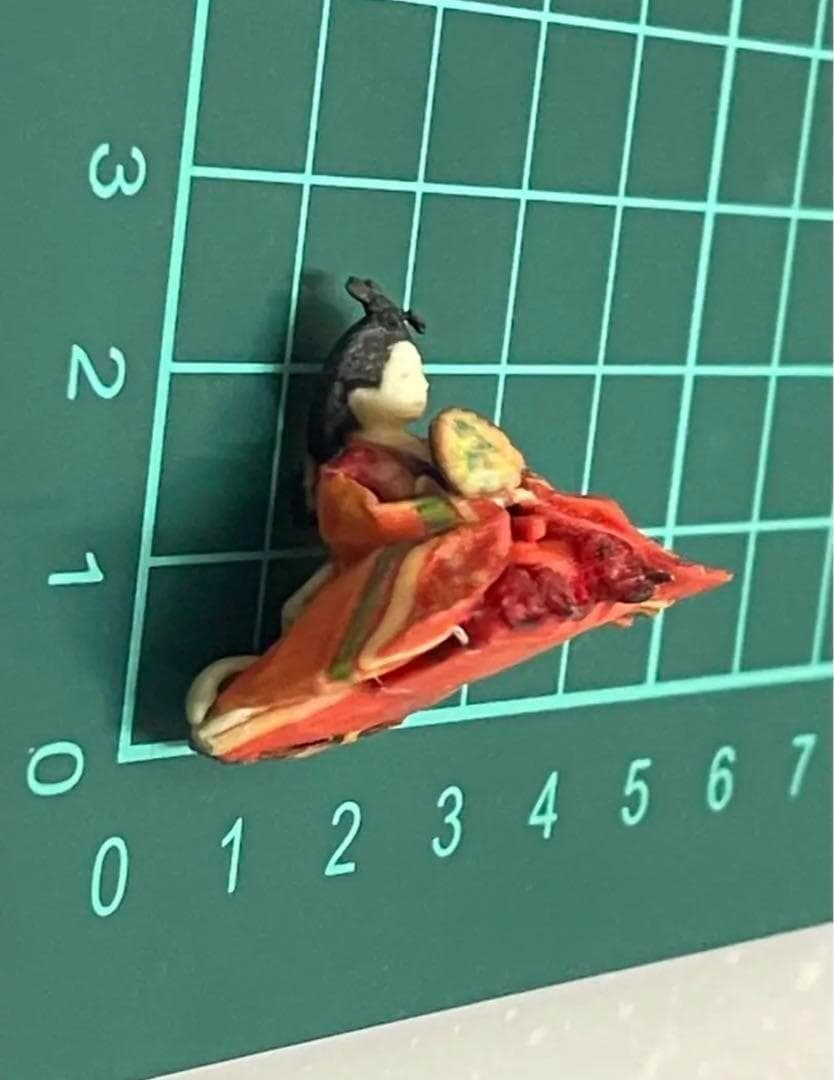 完成品★ひな人形★フィギュア★ドールハウスに★リーメントに★1/64の雛人形