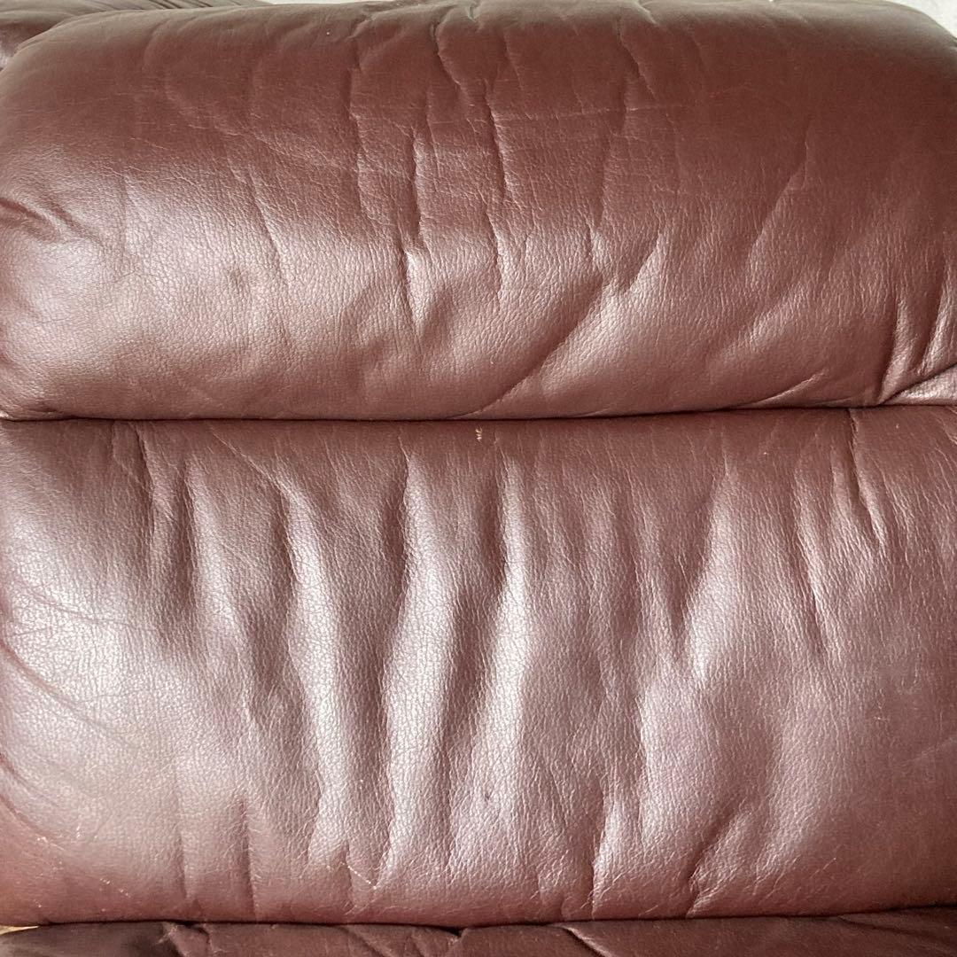 2脚セット 国産ヴィンテージ レザーソファ レトロ