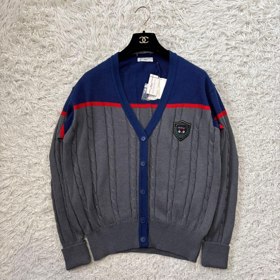 タグ付き☆希少【ジバンシー　プレイ】ロゴ刺繍ワッペン　ウール　バイカラー　L