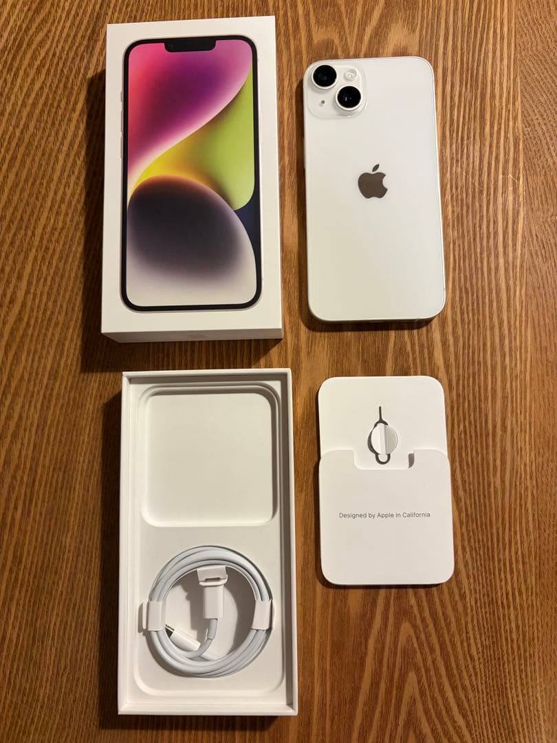 iPhone14 スターライト 256GB SIMフリー バッテリー84%