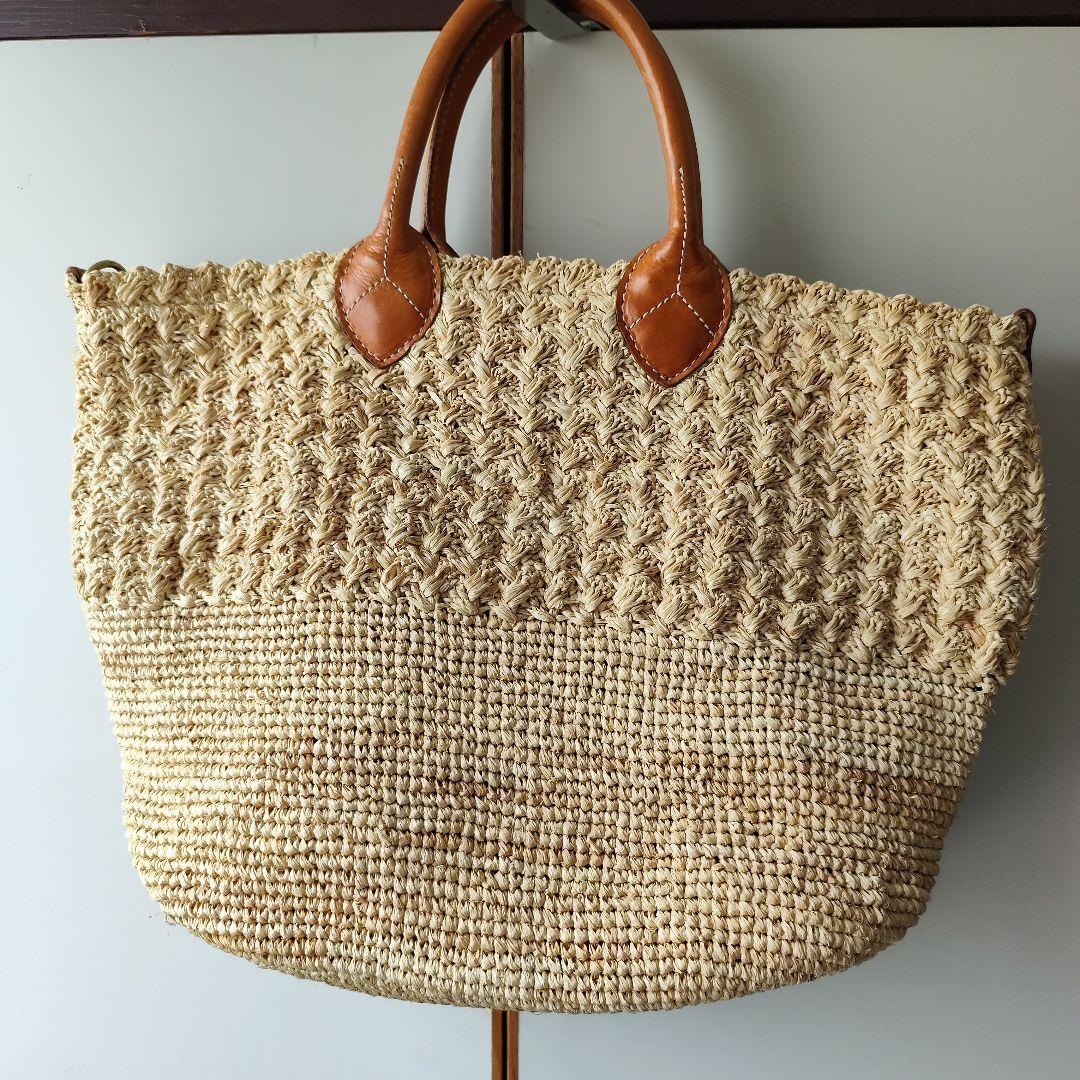 genten ゲンテン　カゴバッグ 2way ショルダーバッグ　レザー