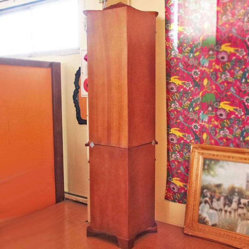 コーナーガラスキャビネット 食器棚 ヴィンテージ 西洋家具 122-311