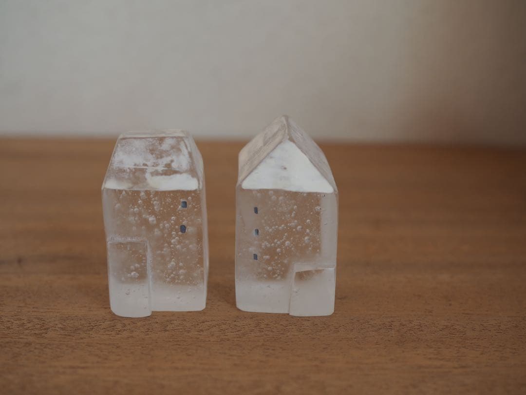 Mellow glassタナカユミさん ガラス製 家型オブジェ②