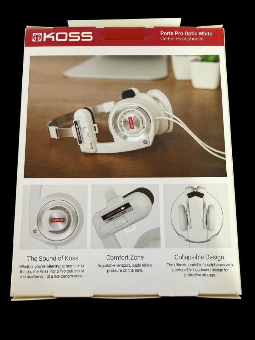 新品未使用品 Supreme Koss Portapro ヘッドホン/ホワイト