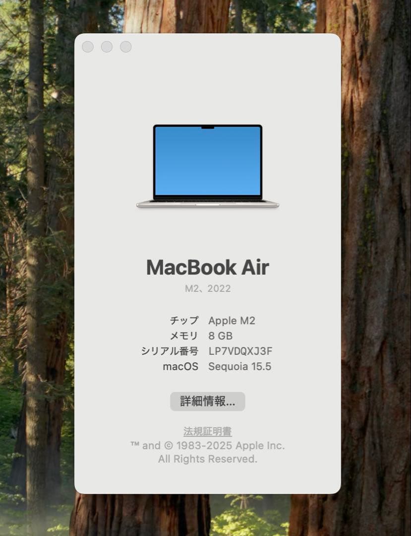 【ジャンク】美品 MacBook Air M2 8GB 256GB｜画面不良
