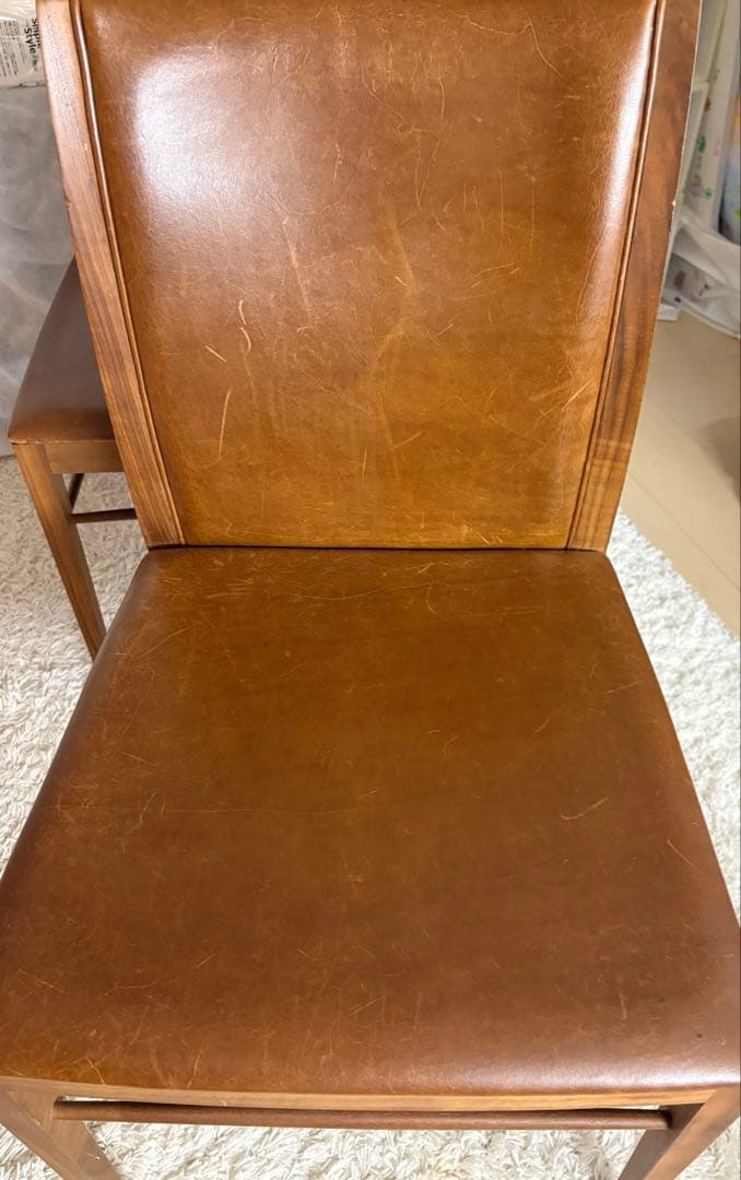 リッツウェル　SCHOLAR 革張り　ダイニングチェア 1脚