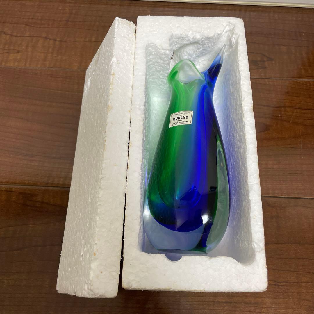 【箱付き】ムラノガラス murano ヴィンテージ 花瓶