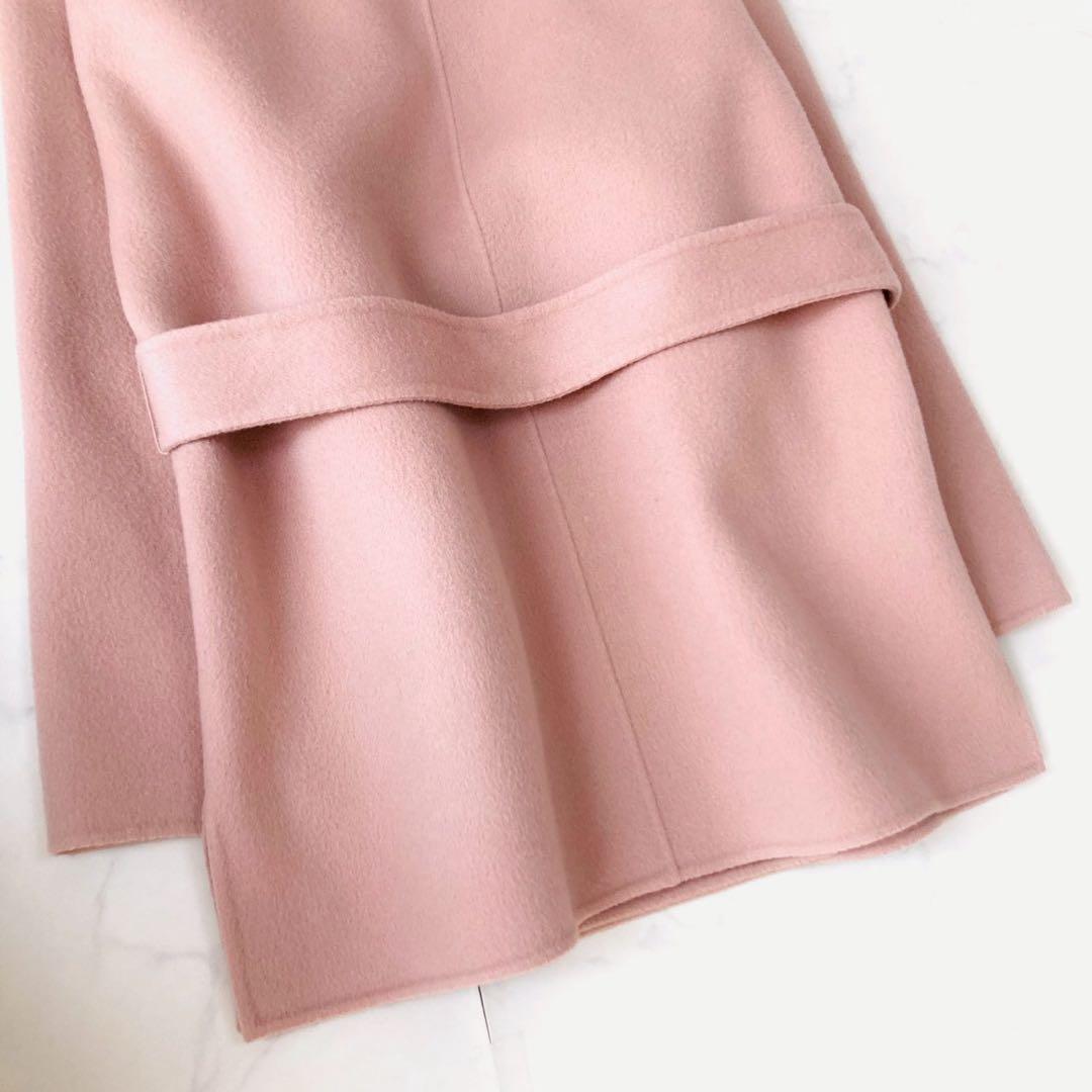 美品✨️セオリー　ダブルフェイス　リバーコート　ガウンコート　ベルテッド　ピンクS
