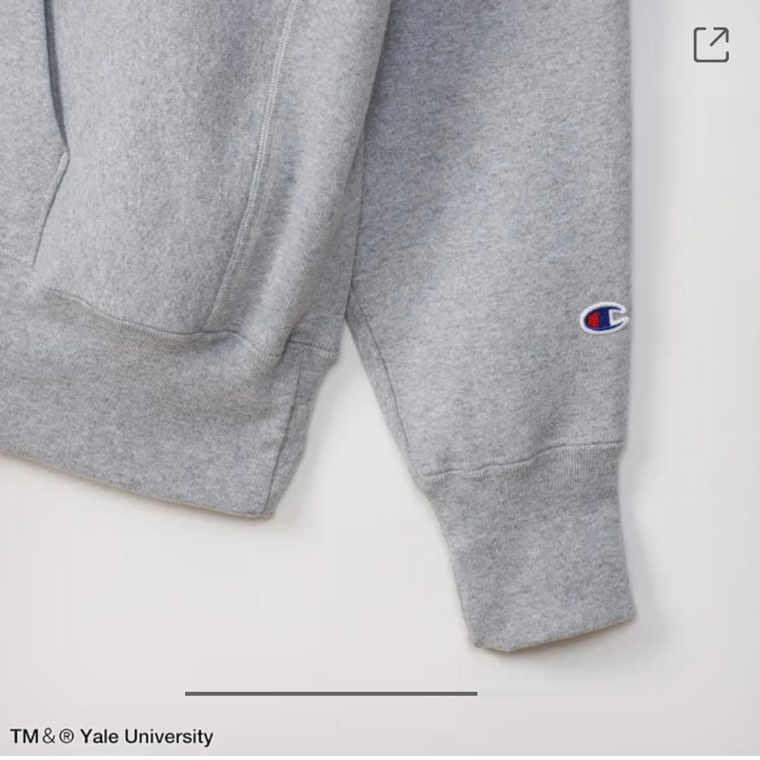 【未使用】チャンピオン リバースウィーブ パーカー YALE グレー XL