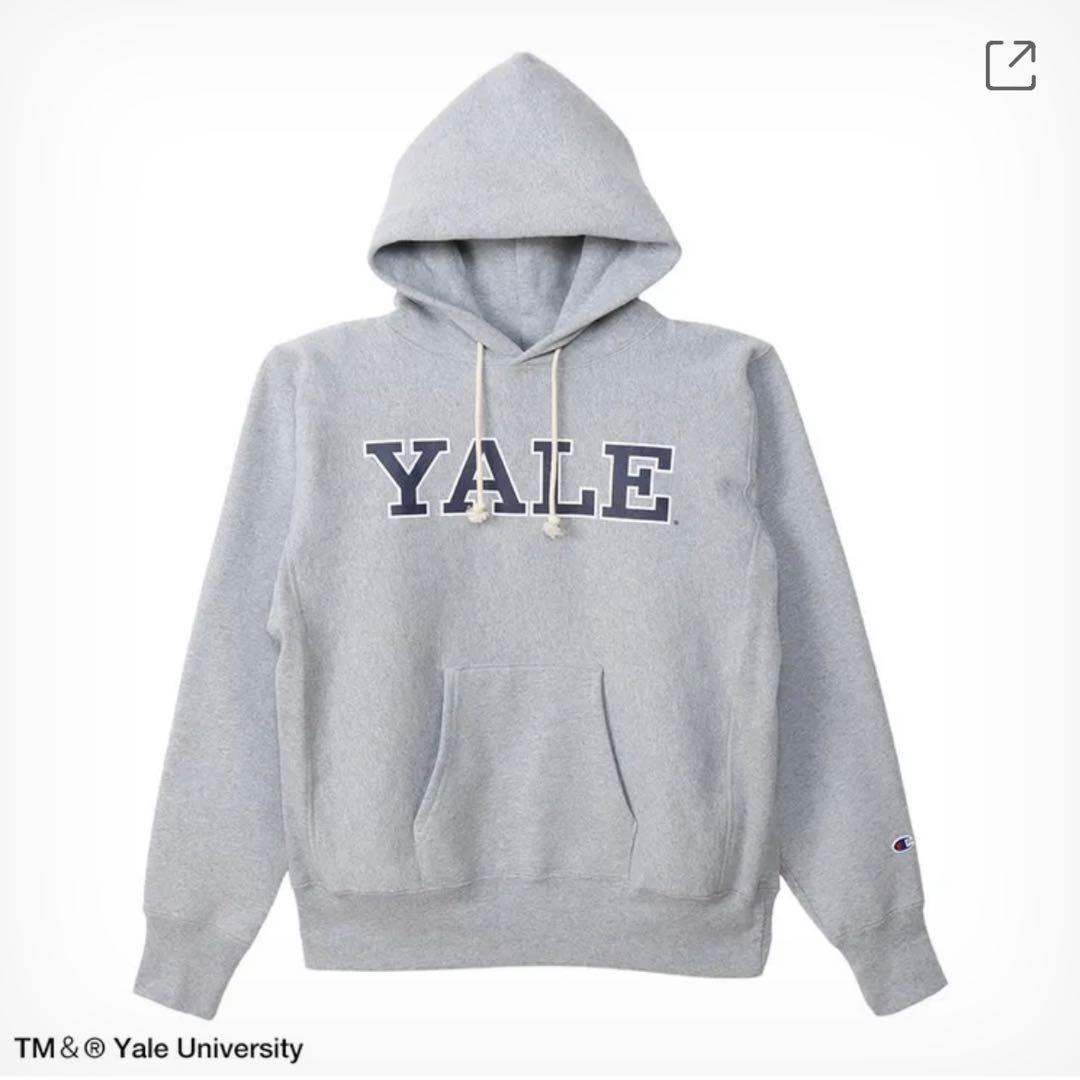 【未使用】チャンピオン リバースウィーブ パーカー YALE グレー XL