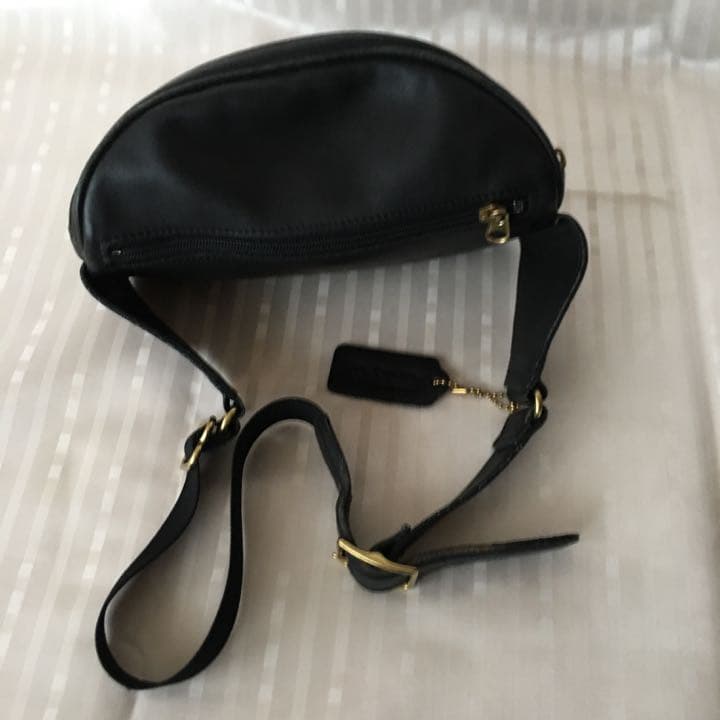 オールドコーチ ウエストバッグ / ショルダーバッグ 黒 レザー