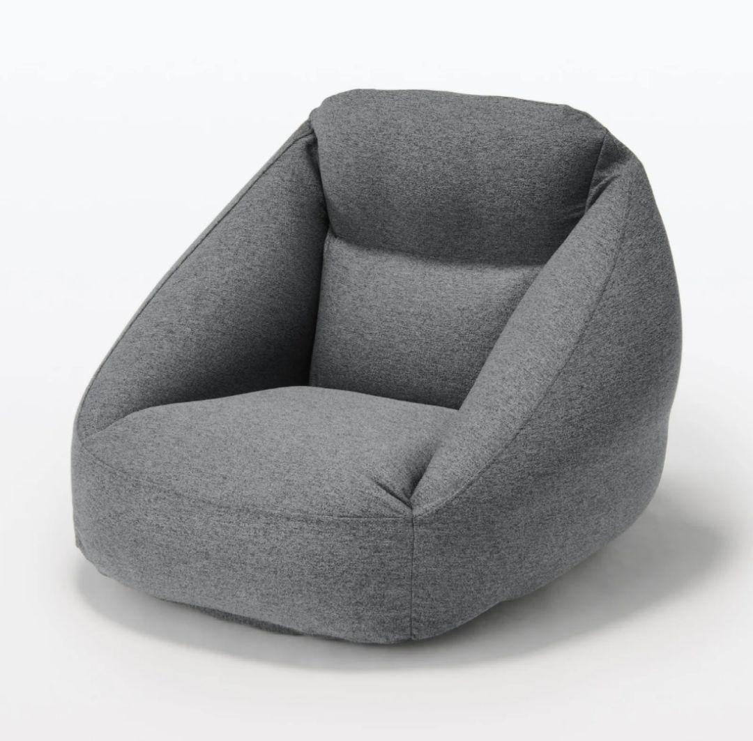 【新品未開封】無印良品 空気でできたソファー チャコール ポンプ付き