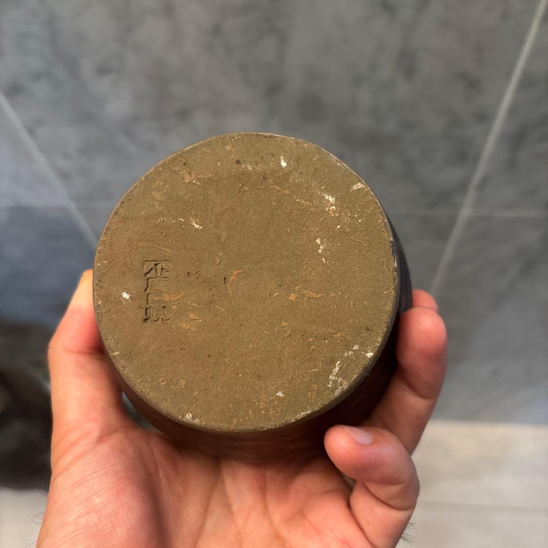 民藝 美しいお色と刷毛目模様が芸術的な小鹿田焼の花瓶