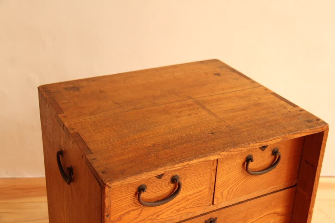 引き出し棚　収納棚　木棚　古道具　古家具　ビンテージ　アンティーク