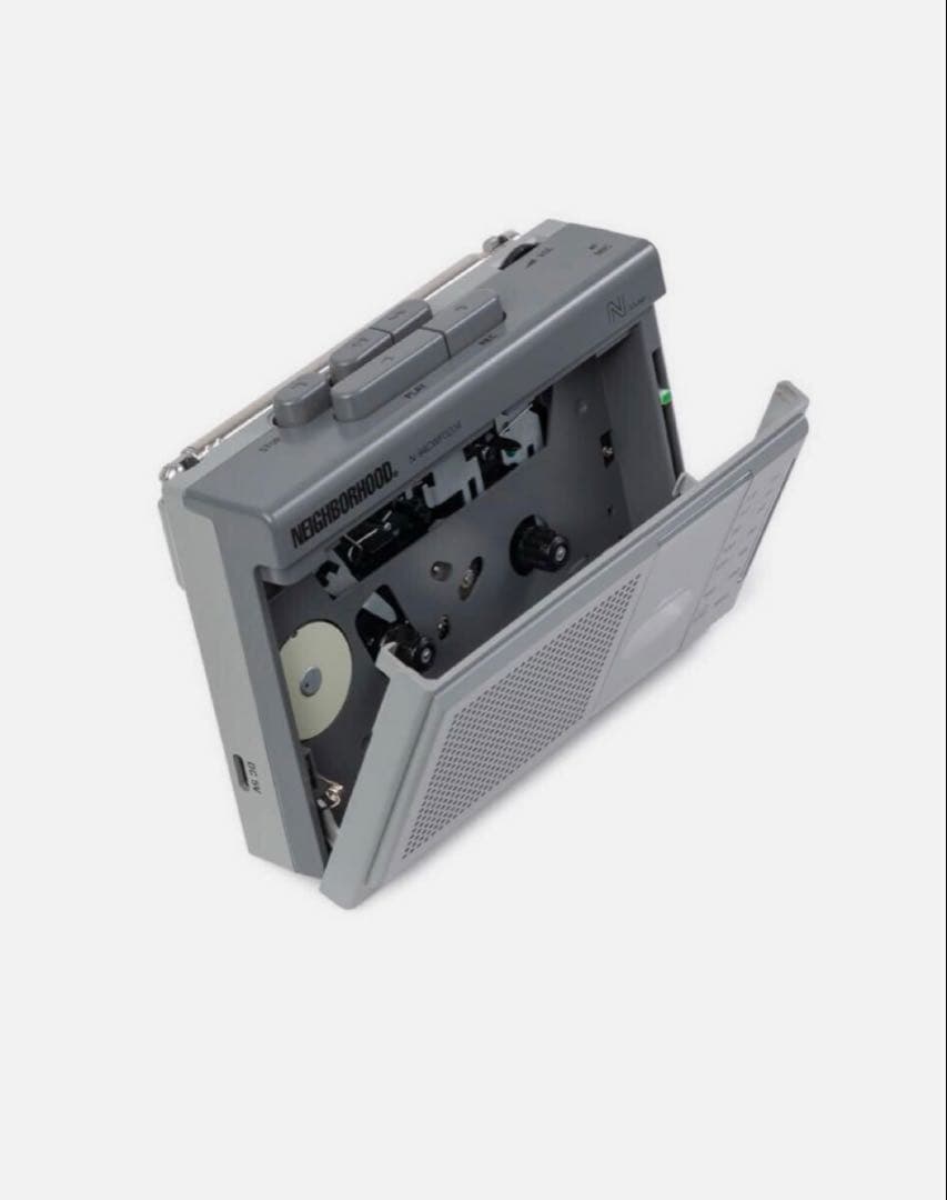 NEIGHBORHOOD MINI BOOMBOX グレー ラジオ カセット