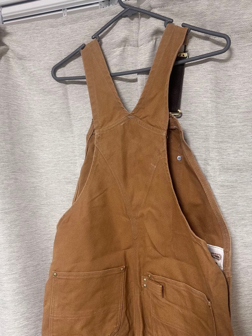 ★美品★ Carhartt ブラウンオーバーオール34×32（メンズL相当）
