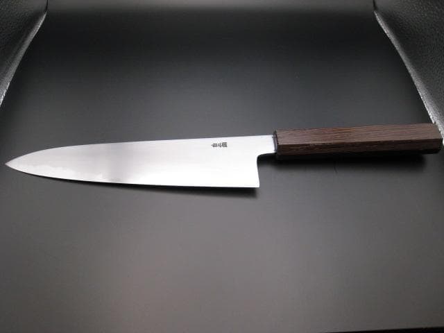 [新品未使用] 和牛刀 210mm 白紙2号 磨き仕上げ ウエンジ 八角
