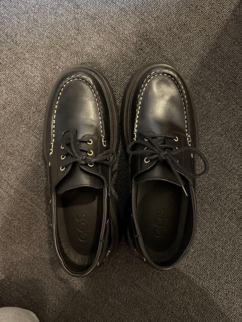 COS CHUNKY LEATHER BOAT SHOES 厚底デッキシューズ