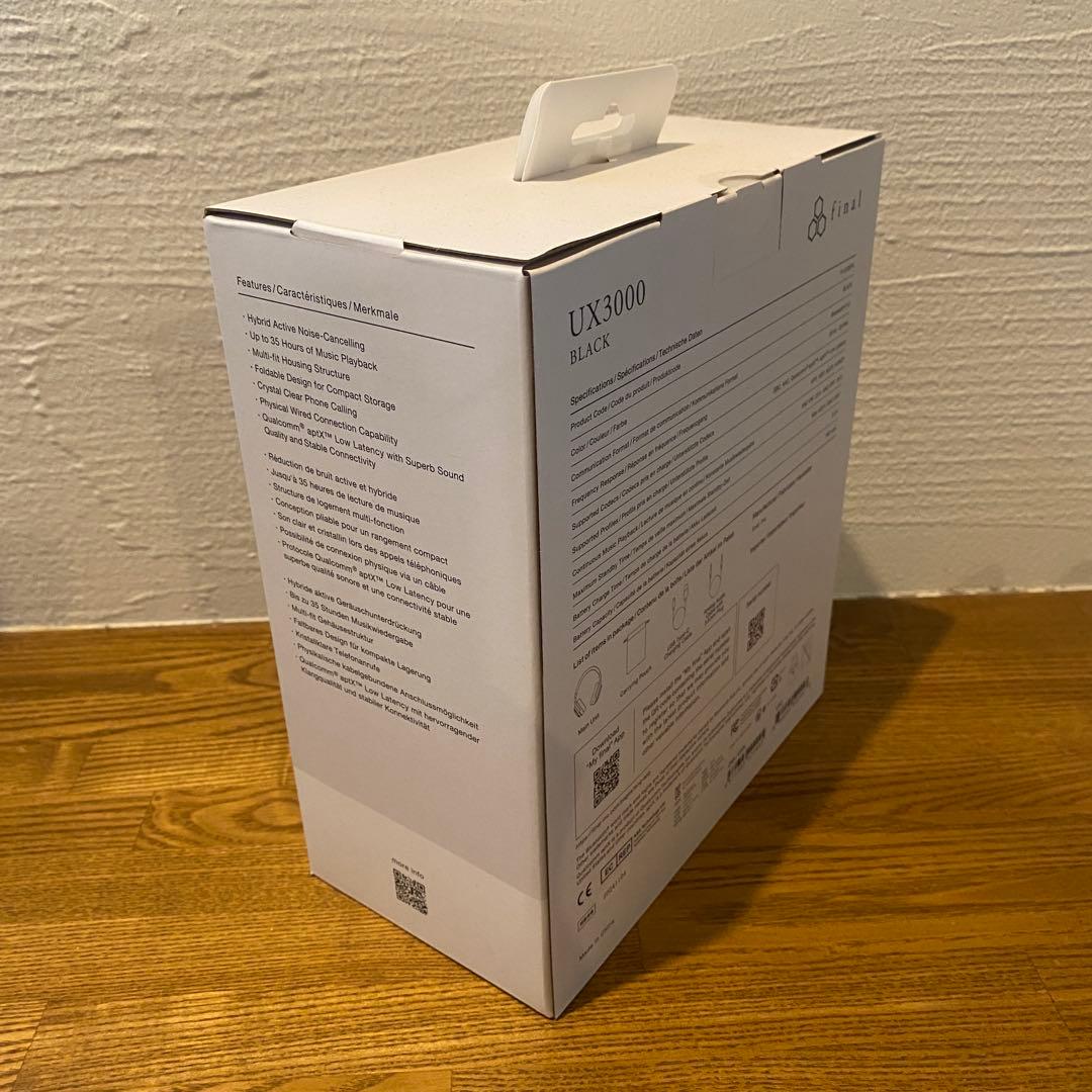 ☆新品未開封☆ final UX3000 ブラック ワイヤレスヘッドフォン