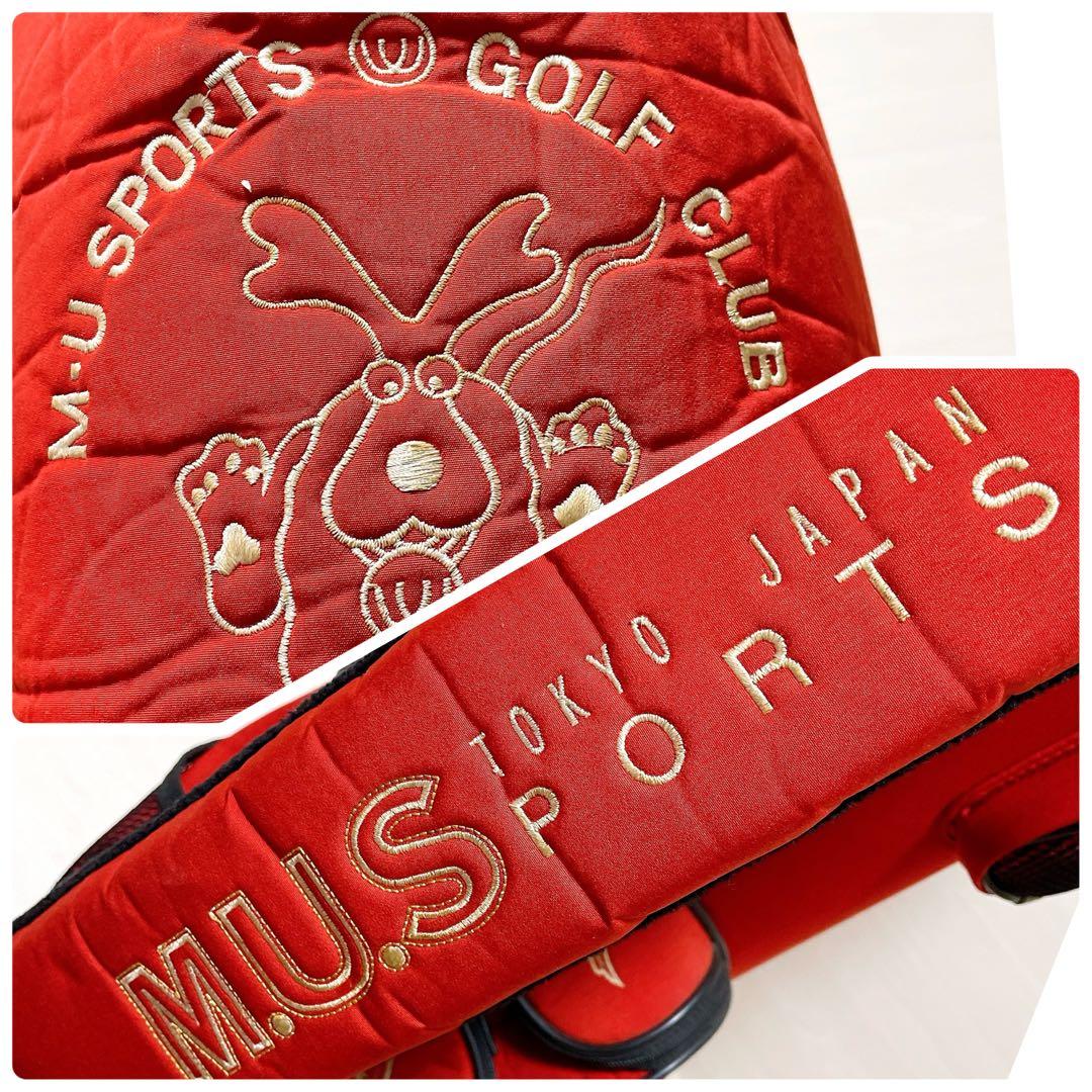 muスポーツ エムユースポーツ キャディバッグ 6分割 8.5型 男女兼用 赤