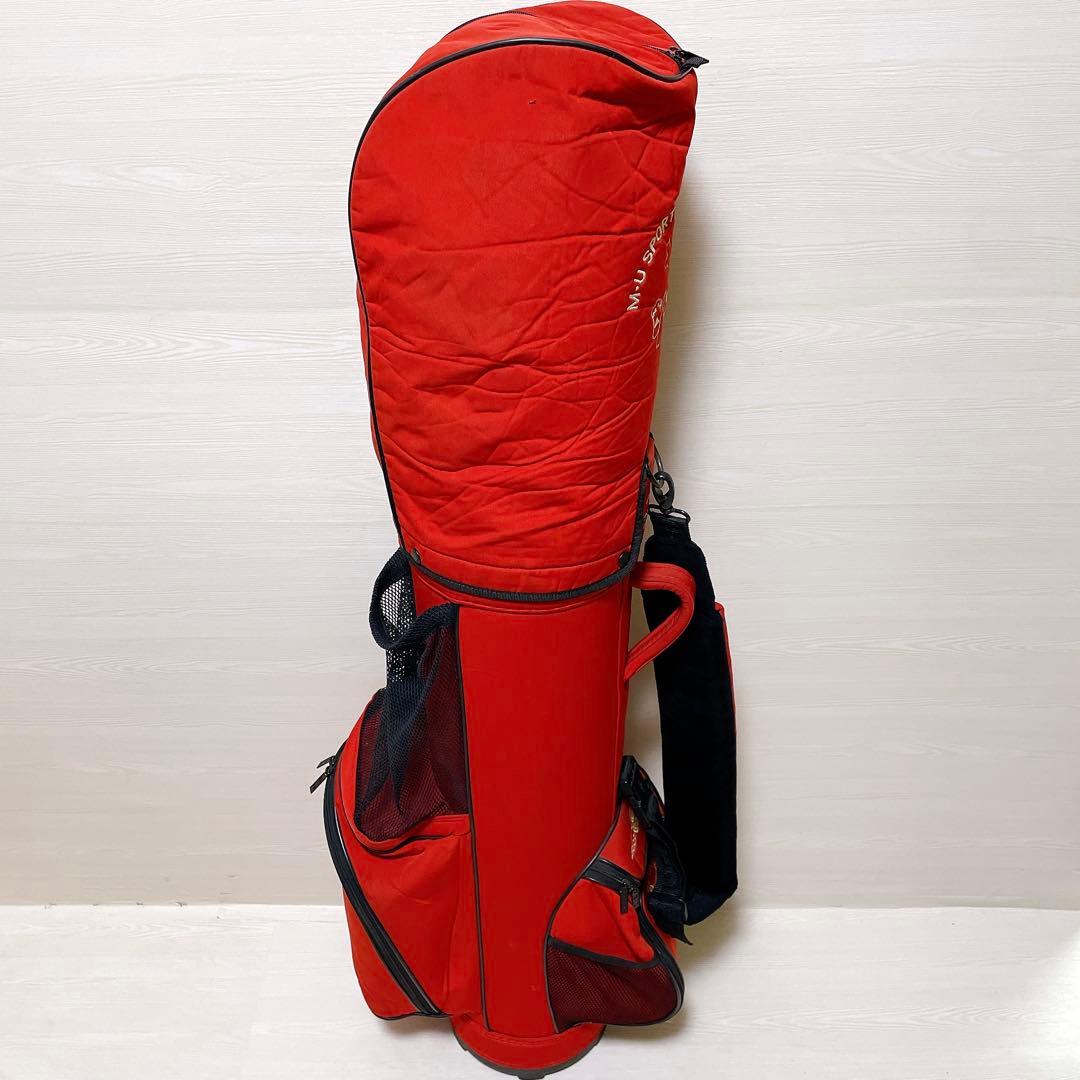 muスポーツ エムユースポーツ キャディバッグ 6分割 8.5型 男女兼用 赤