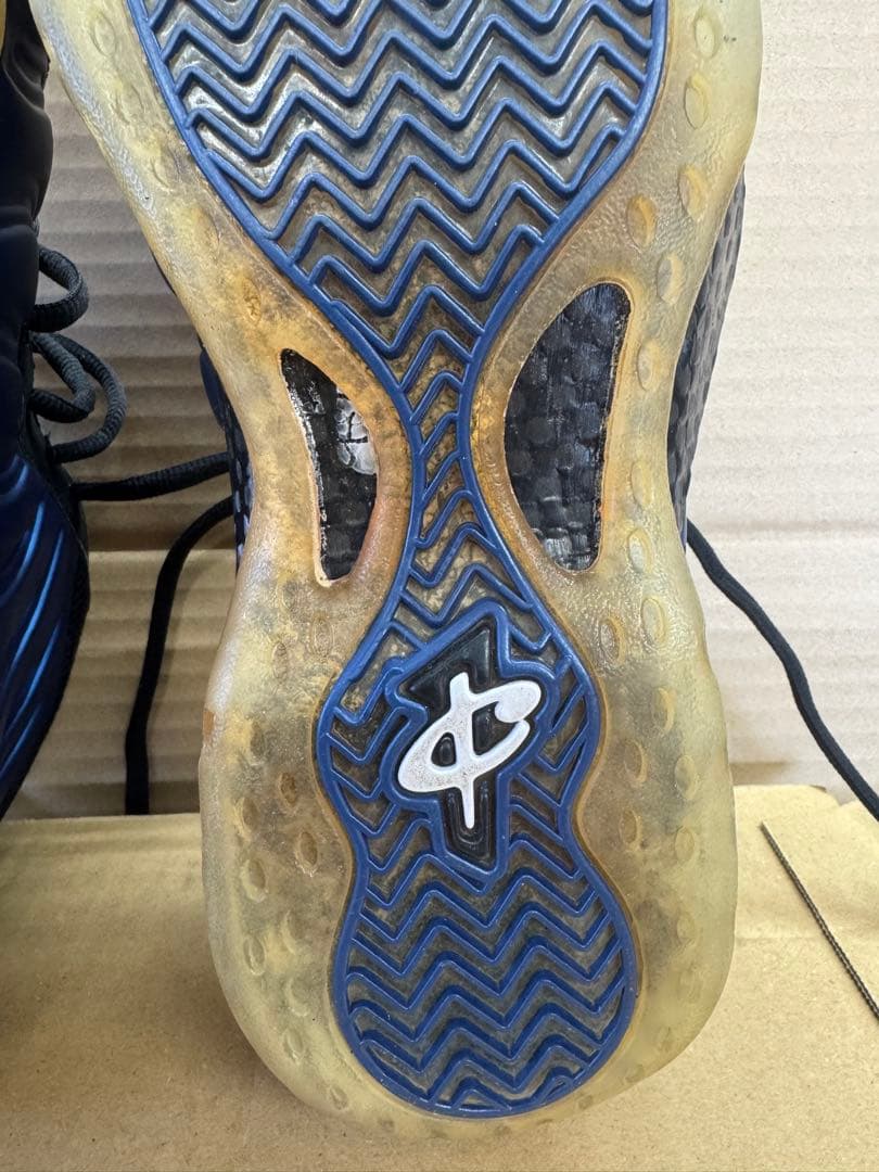 Nike Foamposite ブルー/ブラック シューズ27cm(説明必読)
