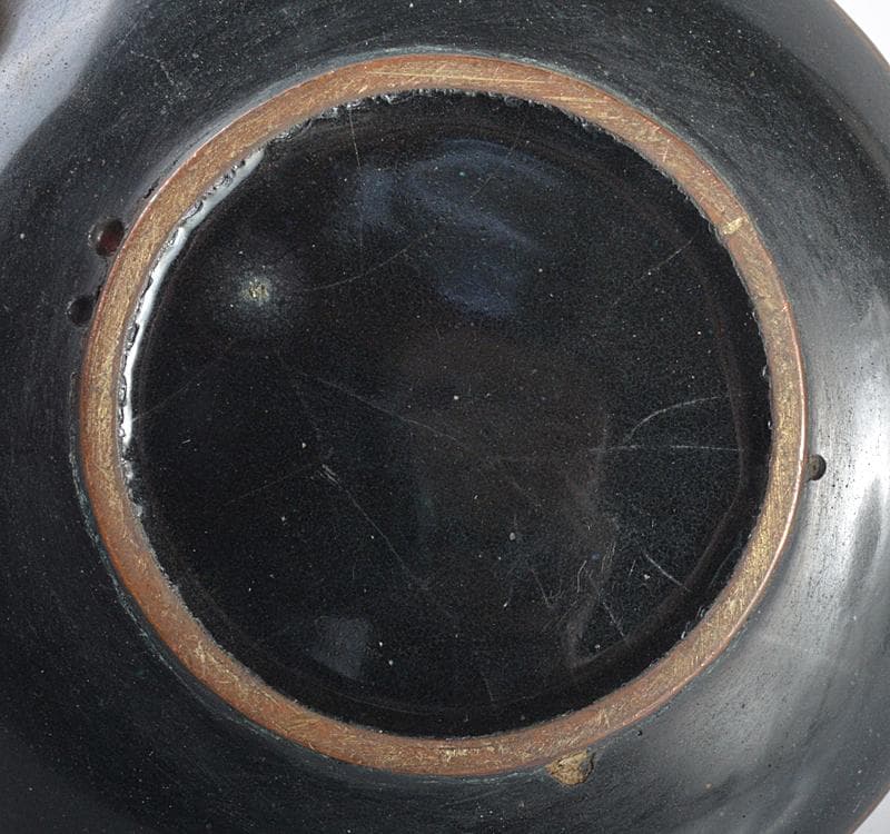 七宝焼　古七宝琺瑯彩　オコゼ　魚文盤　小皿 M　R4298