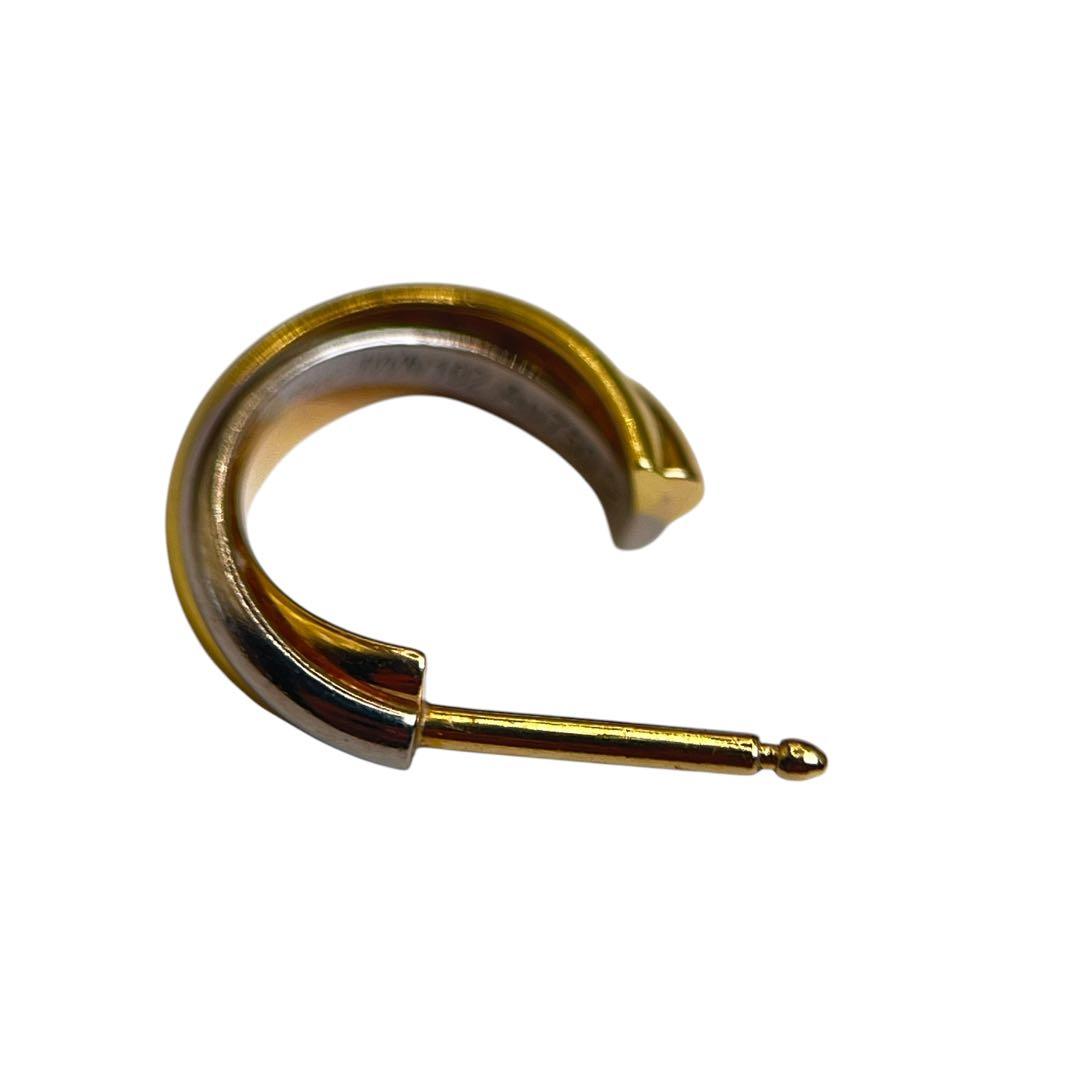 【美品】カルティエ　トリニティ　ピアス　片耳用　750 PG×WG