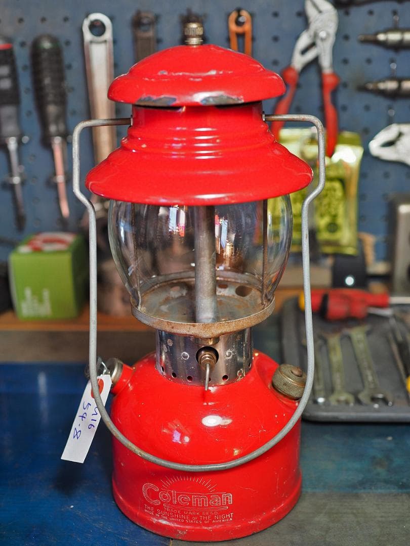 陶器バーナー1954年8月 コールマン 200A ランタンイエローボーダーu16