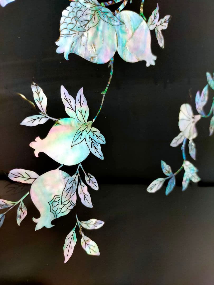 煎茶道具 器局（ききょく） 茶道具入 本塗螺鈿四方箱　JAPAN　漆