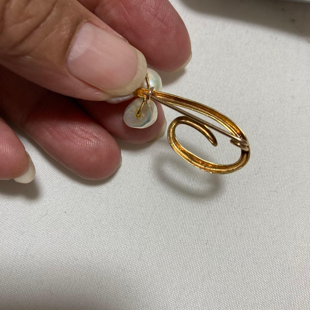 K18 刻印　あり　ブロチ